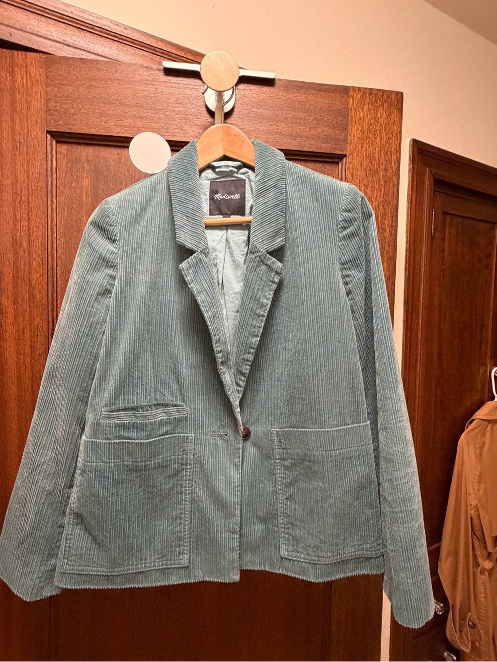 Madewell Corduroy Blazer in Dusty Teal